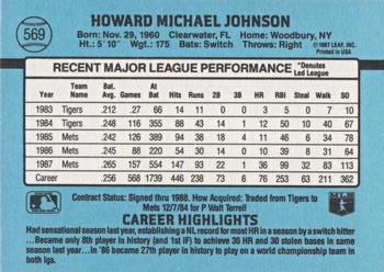 Howard Johnson  baseball card collectible - Main Image 2