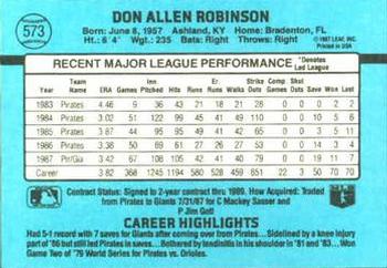 Don Robinson  baseball card collectible - Main Image 2