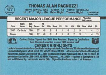 Tom Pagnozzi  baseball card collectible - Main Image 2