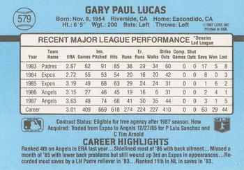 Gary Lucas  baseball card collectible - Main Image 2