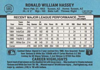 Ron Hassey  baseball card collectible - Main Image 2