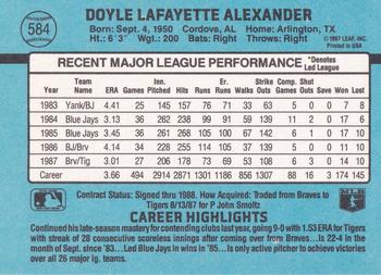 Doyle Alexander  baseball card collectible - Main Image 2