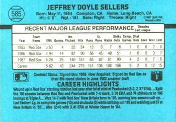 Jeff Sellers  baseball card collectible - Main Image 2