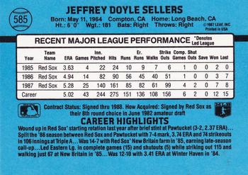 Jeff Sellers  baseball card collectible - Main Image 2