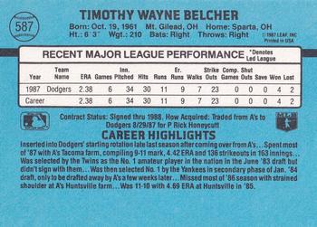 Tim Belcher  baseball card collectible - Main Image 2