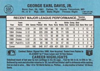 Storm Davis  baseball card collectible - Main Image 2