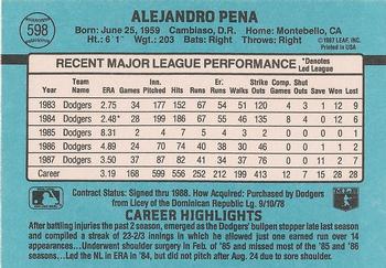 Alejandro Pena  baseball card collectible - Main Image 2