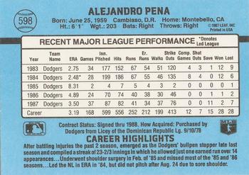 Alejandro Pena  baseball card collectible - Main Image 2