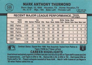 Mark Thurmond  baseball card collectible - Main Image 2