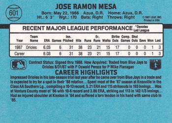 Jose Mesa  baseball card collectible - Main Image 2