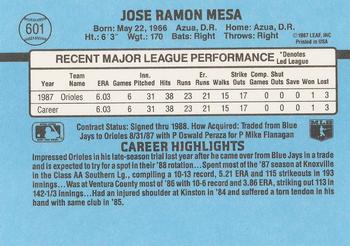 Jose Mesa  baseball card collectible - Main Image 2