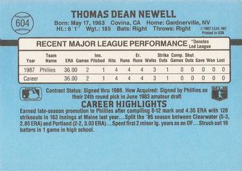Tom Newell  baseball card collectible - Main Image 2