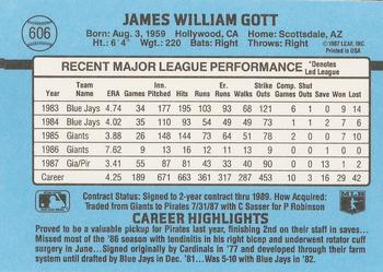 Jim Gott  baseball card collectible - Main Image 2