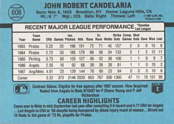 John Candelaria  baseball card collectible - Main Image 2