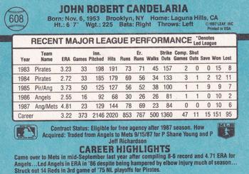 John Candelaria  baseball card collectible - Main Image 2