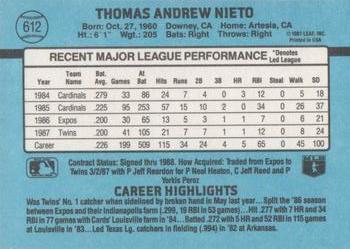 Tom Nieto  baseball card collectible - Main Image 2