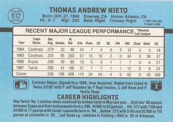 Tom Nieto  baseball card collectible - Main Image 2