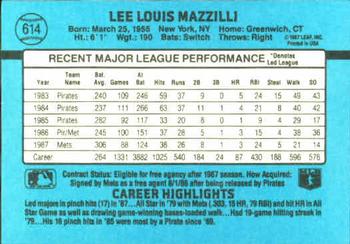 Lee Mazzilli  baseball card collectible - Main Image 2
