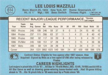 Lee Mazzilli  baseball card collectible - Main Image 2