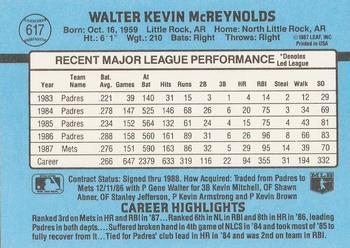 Kevin McReynolds  baseball card collectible - Main Image 2