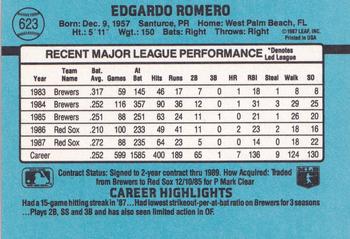Ed Romero  baseball card collectible - Main Image 2
