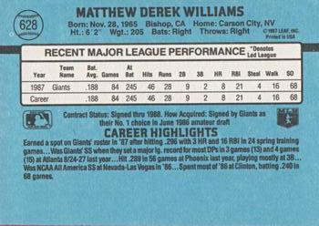 Matt Williams  baseball card collectible - Main Image 2