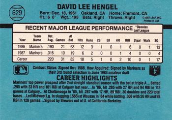 Dave Hengel  baseball card collectible - Main Image 2