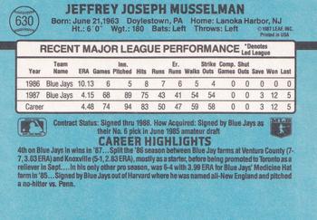 Jeff Musselman  baseball card collectible - Main Image 2