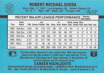 Bob Ojeda  baseball card collectible - Main Image 2