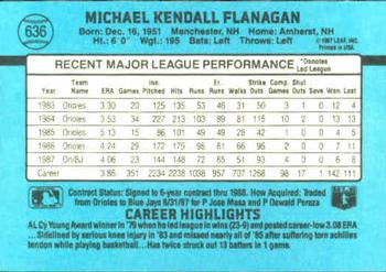 Mike Flanagan  baseball card collectible - Main Image 2