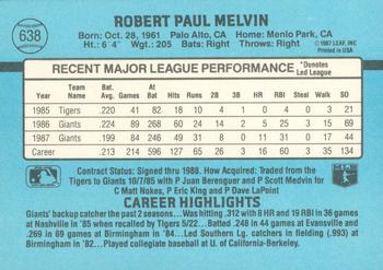 Bob Melvin  baseball card collectible - Main Image 2