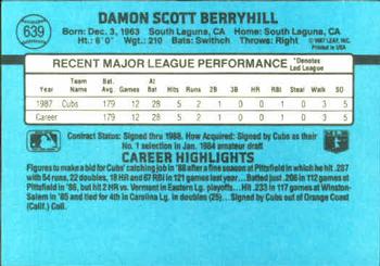 Damon Berryhill  baseball card collectible - Main Image 2