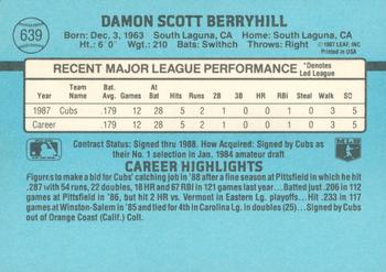 Damon Berryhill  baseball card collectible - Main Image 2