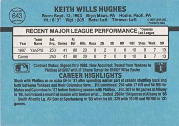 Keith Hughes  baseball card collectible - Main Image 2