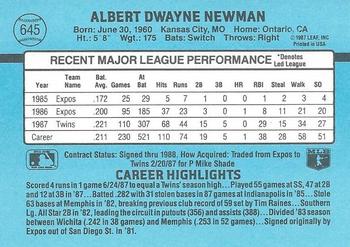 Al Newman  baseball card collectible - Main Image 2