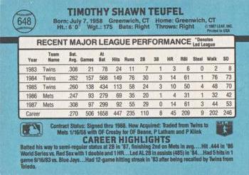 Tim Teufel  baseball card collectible - Main Image 2