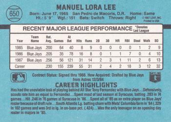 Manny Lee  baseball card collectible - Main Image 2