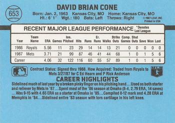 David Cone  baseball card collectible - Main Image 2