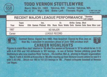 Todd Stottlemyre  baseball card collectible - Main Image 2