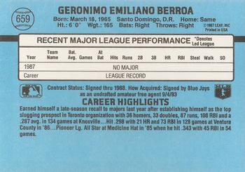 Geronimo Berroa  baseball card collectible - Main Image 2