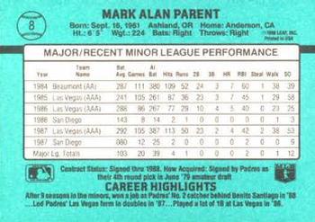Mark Parent  baseball card collectible - Main Image 2
