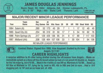 Doug Jennings  baseball card collectible - Main Image 2