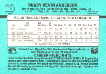 Brady Anderson  baseball card collectible - Main Image 2
