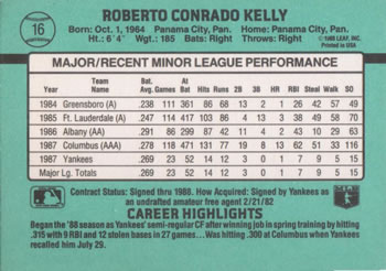 Roberto Kelly  baseball card collectible - Main Image 2