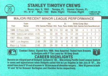 Tim Crews  baseball card collectible - Main Image 2