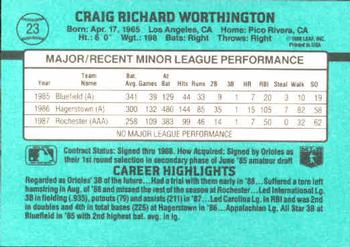 Craig Worthington  baseball card collectible - Main Image 2