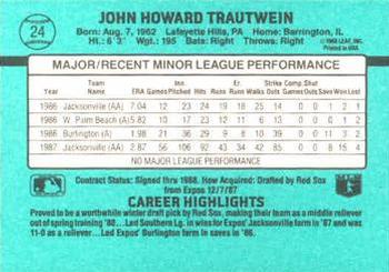 John Trautwein  baseball card collectible - Main Image 2
