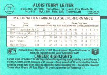 Al Leiter  baseball card collectible - Main Image 2