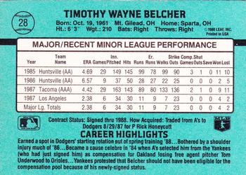 Tim Belcher  baseball card collectible - Main Image 2