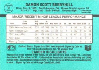 Damon Berryhill  baseball card collectible - Main Image 2